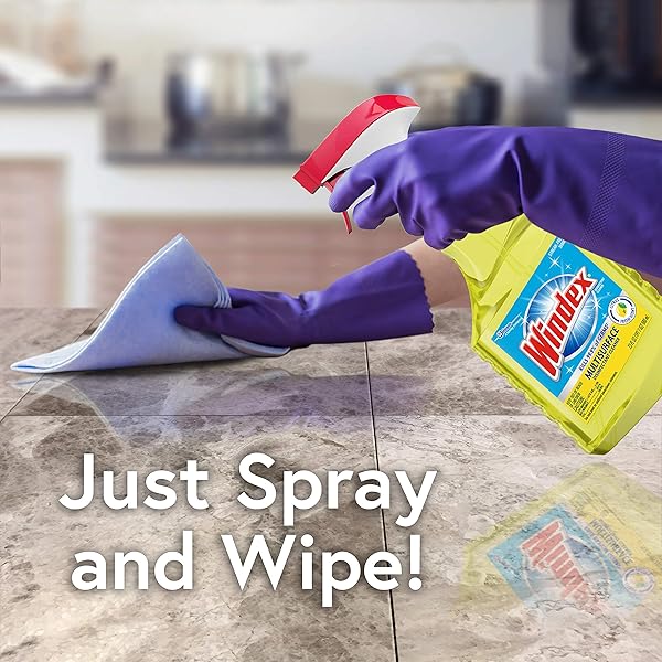 WINDEX REFILL MULTIPURPOSE DISINFECTANT CLEANER SPRAY, BOTTLE MADE FROM 100% RECYCLED PLASTIC, SURFACE CLEANING SPRAY, CITRUS FRESH SCENT, 2L (67.6 FL OZ)
