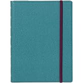 Filofax Contemporary Collection, Refillable Notebook, A5 Size, 112 Ruled, Repositionable Pages, 56 Sheets, Teal (B179522U)