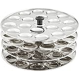 Tabakh 4-Rack Stainless Steel Idli Stand, Makes 72 Mini Idlys of 1" Diameter