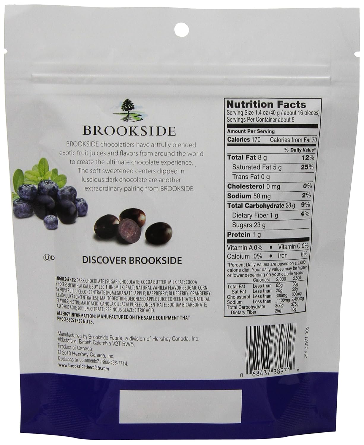 Brookside Chocolate Covered Blueberries Nutrition Facts Nutrition Pics