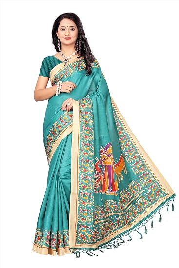 Winza Designer Womens Khadi Silk Saree with Blouse (KST-02)