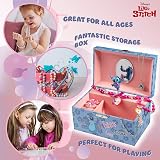 Disney Stitch Jewellery Box Musical Wind Up Spinning Figure Blue view 3