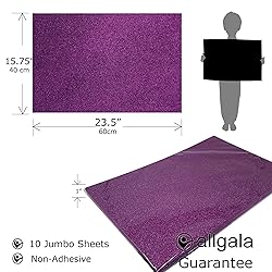 Allgala 10 Pack Jumbo Glitter EVA Foam Paper 16x24