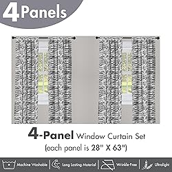 Ambesonne Zebra Print Window Curtains Pack of