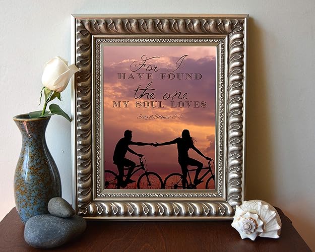 Amazon Com For I Have Found The One My Soul Loves Song Of Solomon 3 4 Photography Print Unframed Bicycle Cycling Bike Bible Verse Wall Art Decor Poster Sign Christian Art Gift All Sizes