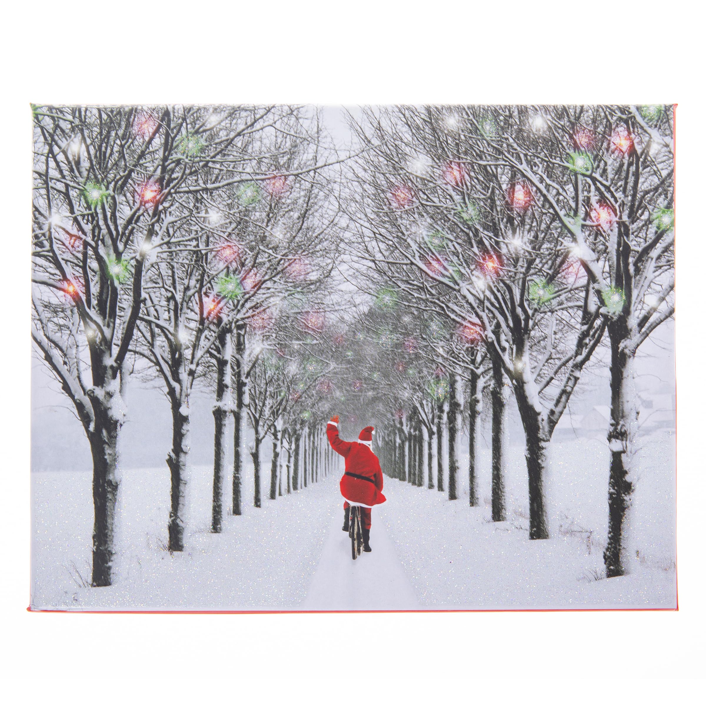 Graphique Santa’s Christmas Holiday Cards | Pack of 20 Cards with Envelopes | Christmas Greetings | 4 Assorted Designs with Gold Foil and Glitter Accents | Boxed Set | 4.25" x 5.875"