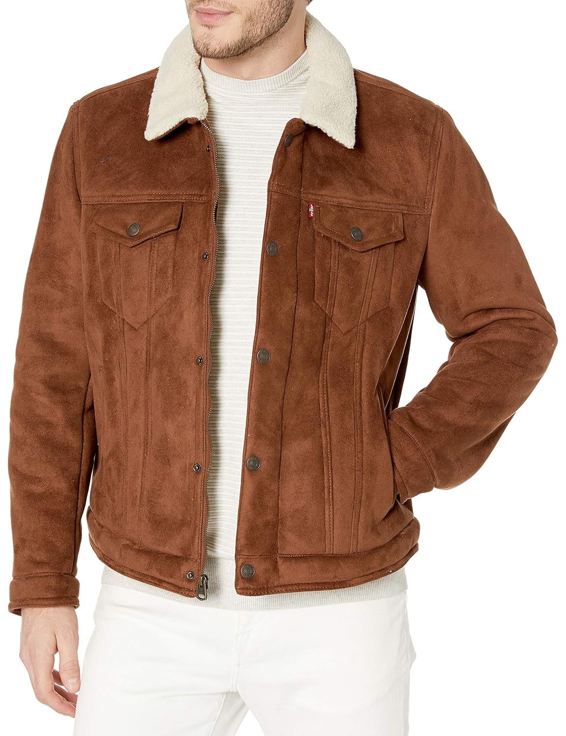 levi's men's faux shearling sherpa trucker jacket