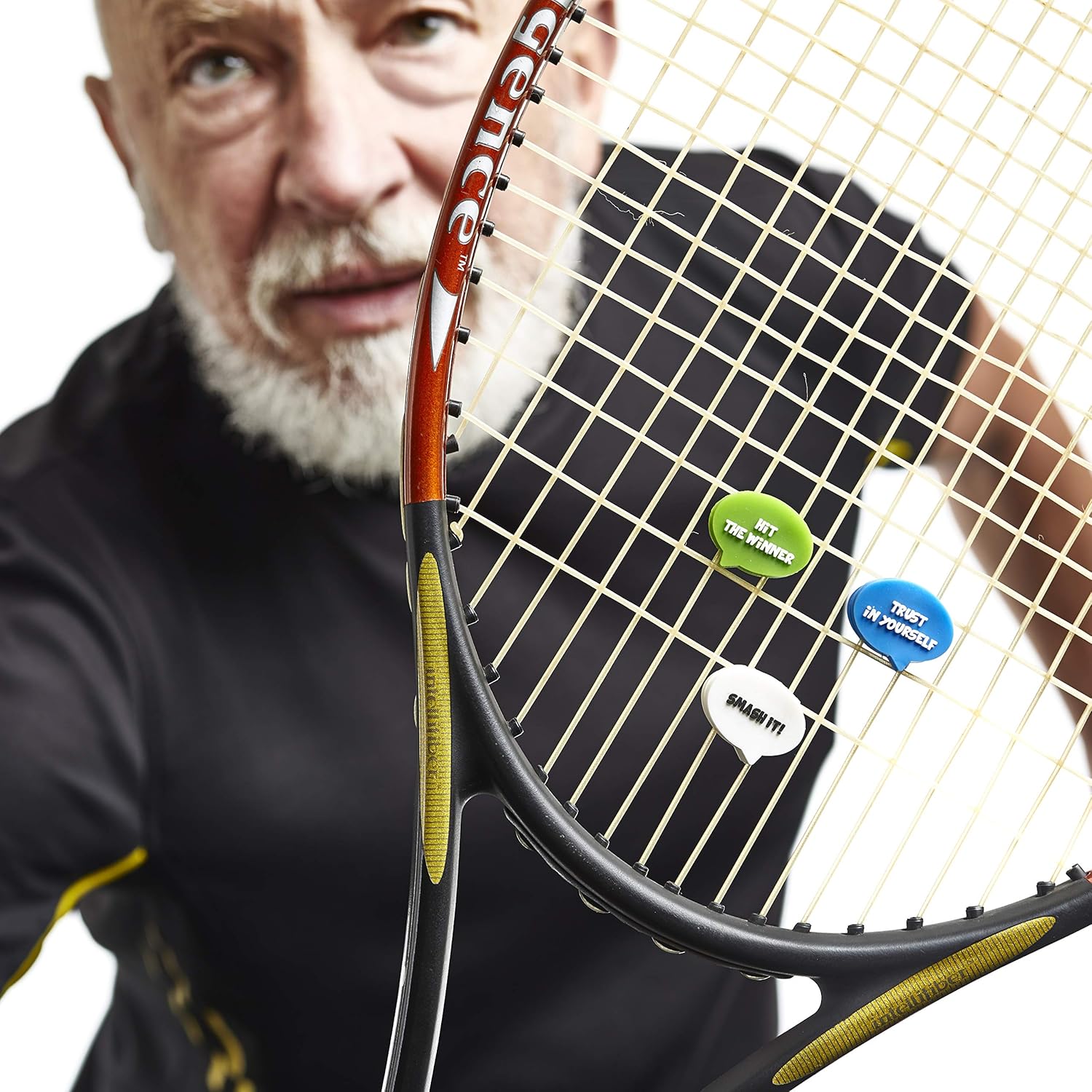 BusyBee Tennis Vibration Dampener (10 Pack). Unique Tennis Gift for Kids, Women and Players with 10 Motivational Slogans : Sports & Outdoors
