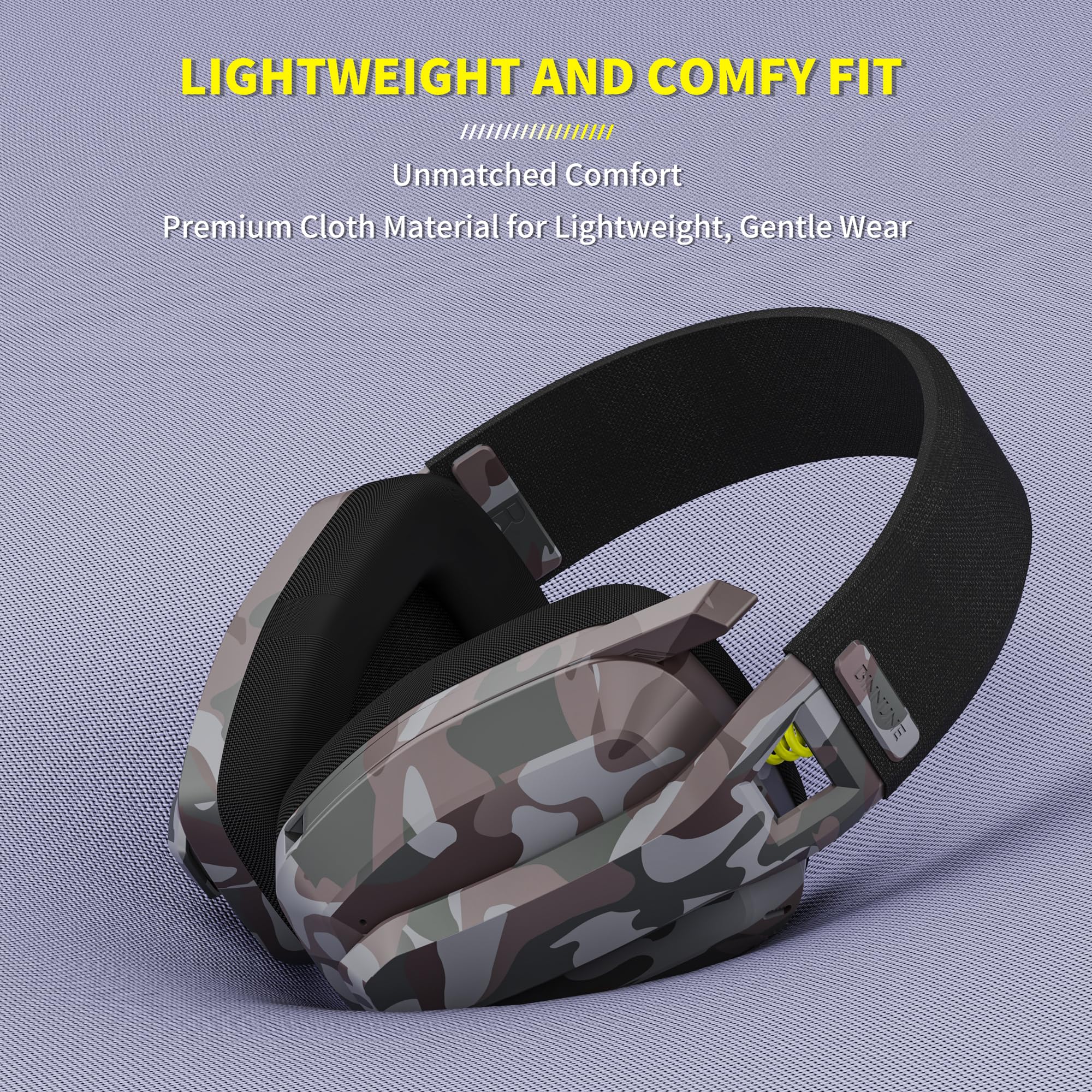 BINNUNE BW06 Wireless Gaming Headset with Mic for PC,PS4