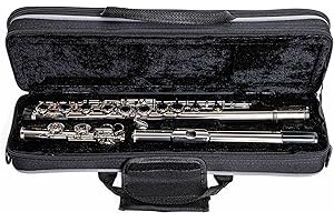 GKW MUSIC GKW Nickel-Plated 16 holes C Flute – Durable and Comfortable for Beginner, Student, and Intermediate Flute Players – Perfect for Music Practice and Performance