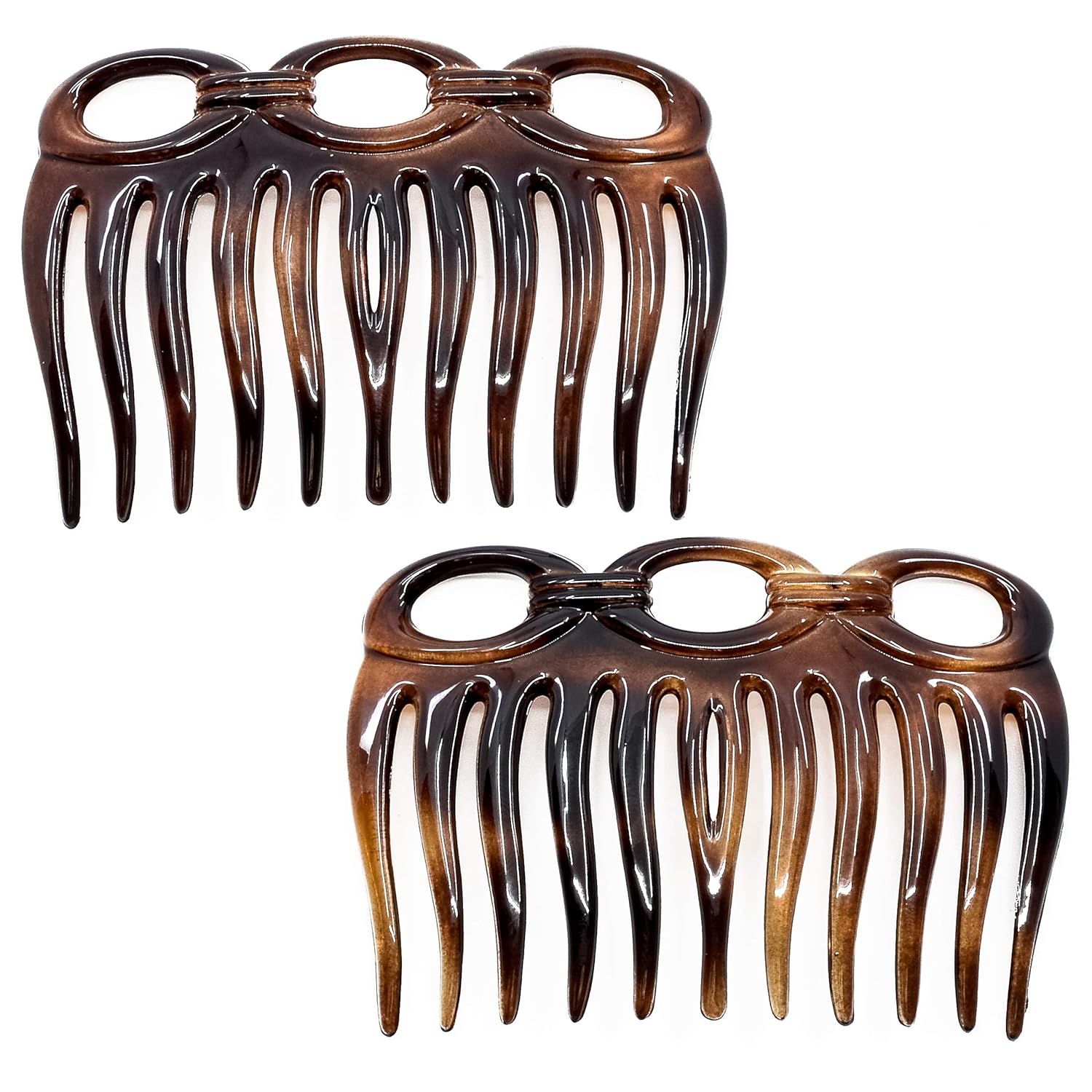 Camila Paris CP826/2 French Hair Side Comb 3 inch Small, Tortoise Shell Flexible Durable Cellulose Hair Combs, Strong Hold Hair Clips for Women, No Slip Styling Girls Hair Accessories, Made in France : Beauty
