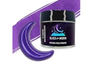 Slice of the Moon | Magic Purple Natural Mineral Mica Powder, 0.88oz (25g) | for Personal or Professional Use - Cosmetics, Epoxy Resin Projects, Nail Polish, Soaps, Bath Bombs, and Art Projects