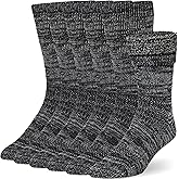Buttons & Pleats Wool Socks for Men & Women Merino Thermal Warm Cozy Winter Boot Sock