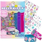 Hello Kitty&reg; and Friends Sparkle Bracelets, Customize 4 Reversible Glitter Bracelets for Kids with Puffy Stickers, Kawaii Jewelry Craft, Cute Girls' Jewelry Kit, DIY Accessories Gift Ages 3+