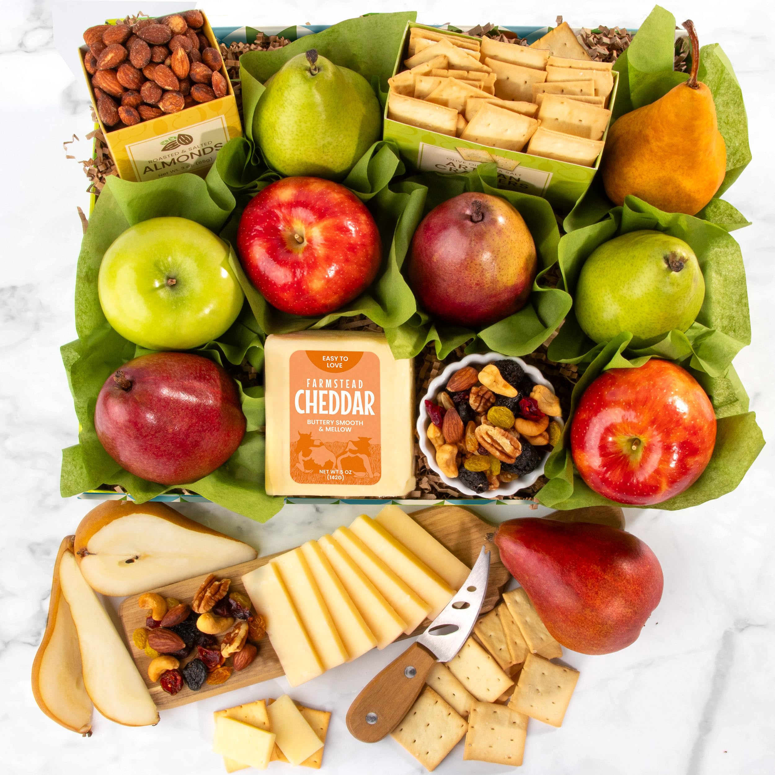 Mua A Gift Inside Classic Fresh Fruit Basket Gift with Crackers, Cheese ...
