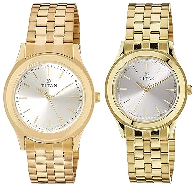 Buy Titan Analog Men Gold Dial Silver Dial Nj1648ym02c Nj1648ym01c At Amazon In
