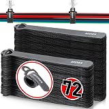 annex 72pcs Reusable Cable Ties Wire Organizers Hook Loop Organizer Adjustable view 1