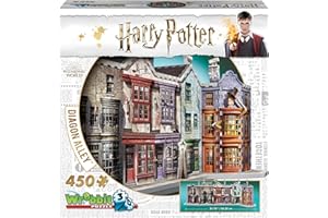WREBBIT 3D Wrebbit3D Harry Potter Diagon Alley 3D Puzzle for Teens and Adults | 450 Real Jigsaw Puzzle Pieces | Not Just an Ordinary Model Kit for Adults for Harry Potter Fans