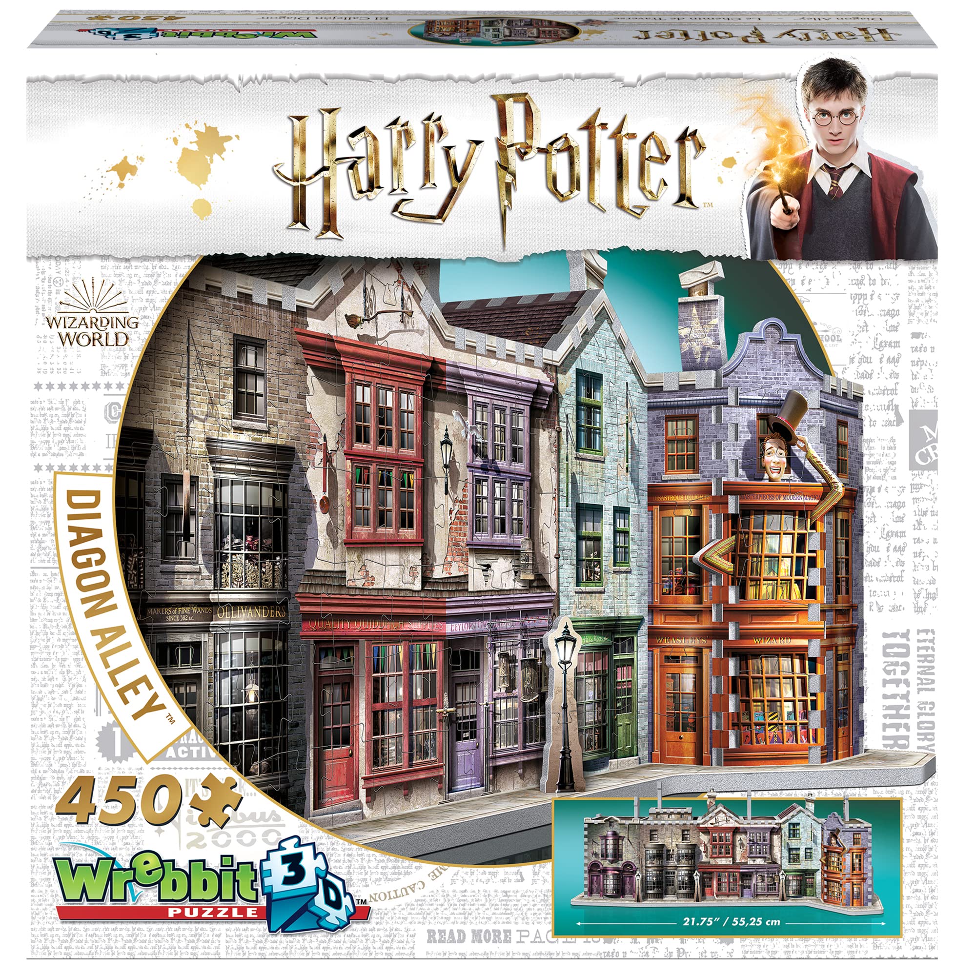 Wrebbit3D | Harry Potter: Diagon Alley (450pc) | 3D Puzzle | Ages 14+