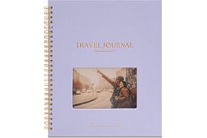 Nook Theory Travel Journal for Women, Men with Prompts – Travel Scrapbook, Diary, Bucketlist, Roadtrip & Adventure Journal, Travel Planner Gift, Undated World Travel Journal, Couples, Teens (Lilac)