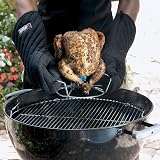 Weber Poultry Roaster Stainless Steel with Handles for Crispy Juicy Chicken view 4