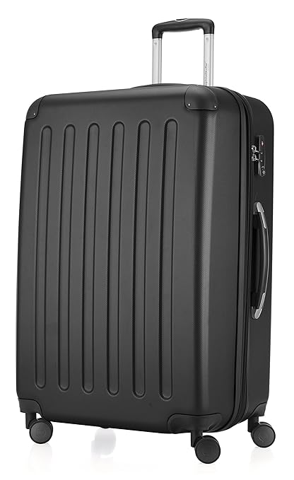 HAUPTSTADTKOFFER - Spree - Hartschalen-Koffer Koffer Trolley Rollkoffer Reisekoffer, TSA, 75 cm, 128 Liter, Schwarz