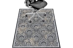 LREEDY Office Chair Mat for Hardwood Floor & Tile Floor,36"X 48" Heavy Duty Desk Chair Mat for Hard Floors, Under Desk Rug for Rolling Computer Chair,Anti Slip,Low Pile Carpet Floor Protector-Black