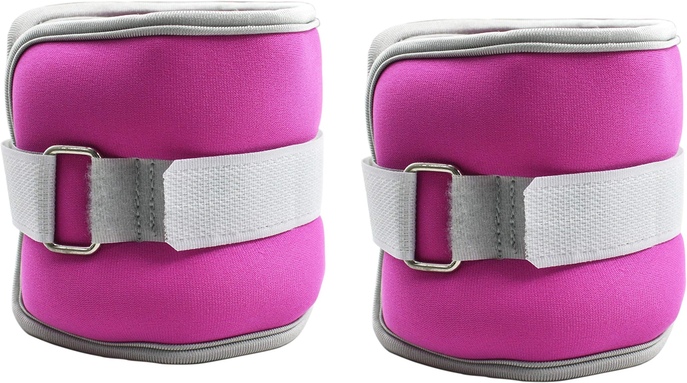 Ankle/Wrist Weight by Fitness and Exercise - 0.55 to 1.65 lbs Each, Set of 2 Adjustable Straps - Breathable, Moisture Absorbent Weight Straps for Men and Women