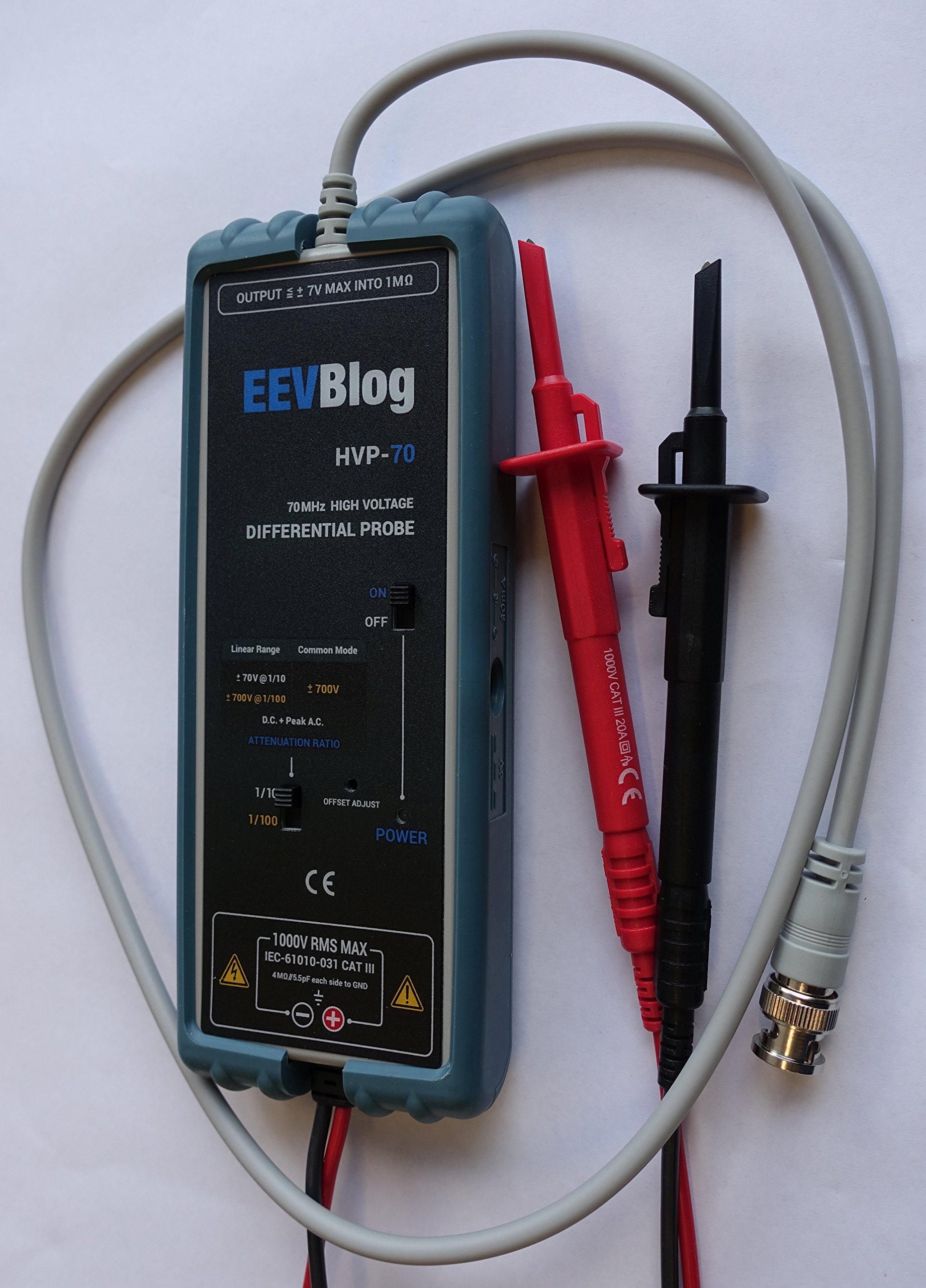 EEVBlog HVP70 70MHz 1400V High Voltage Differential Oscilloscope Probe