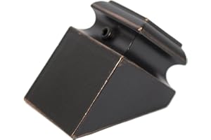ASCENSION STAIR PARTS SH904 - Iron Baluster Shoes - Slant Shoes with Screw - for Use with 1/2" Square Balusters - Set of 10 (Oil-Rubbed Copper)