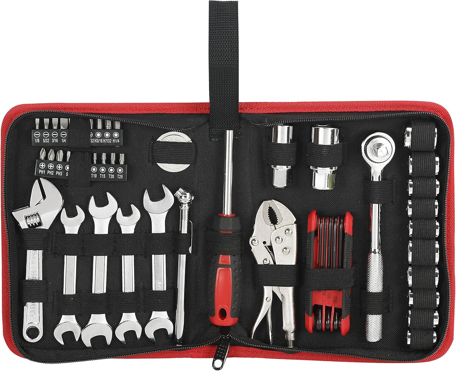 Hyper Tough Ht 51-piece Auto And Motorcycle Tool Kit: Home Improvement