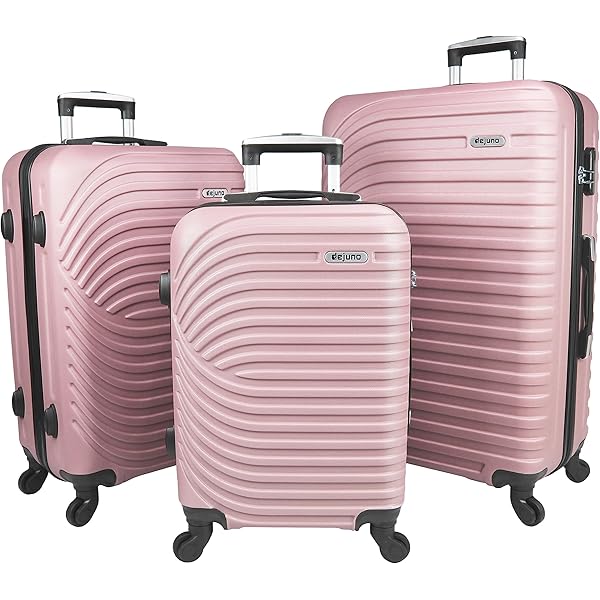 Amazon.com | Dejuno Tutin 3-Piece Hardside Spinner Luggage Set