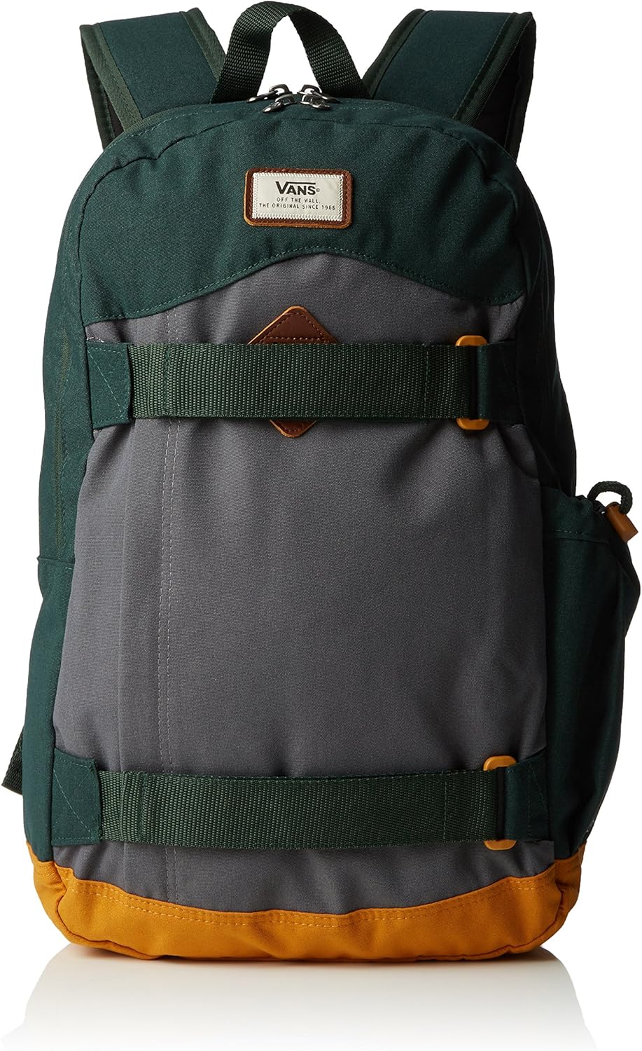 Vans Mens Authentic II Skate Backpack Green/Grey/Mustard (Sycamore