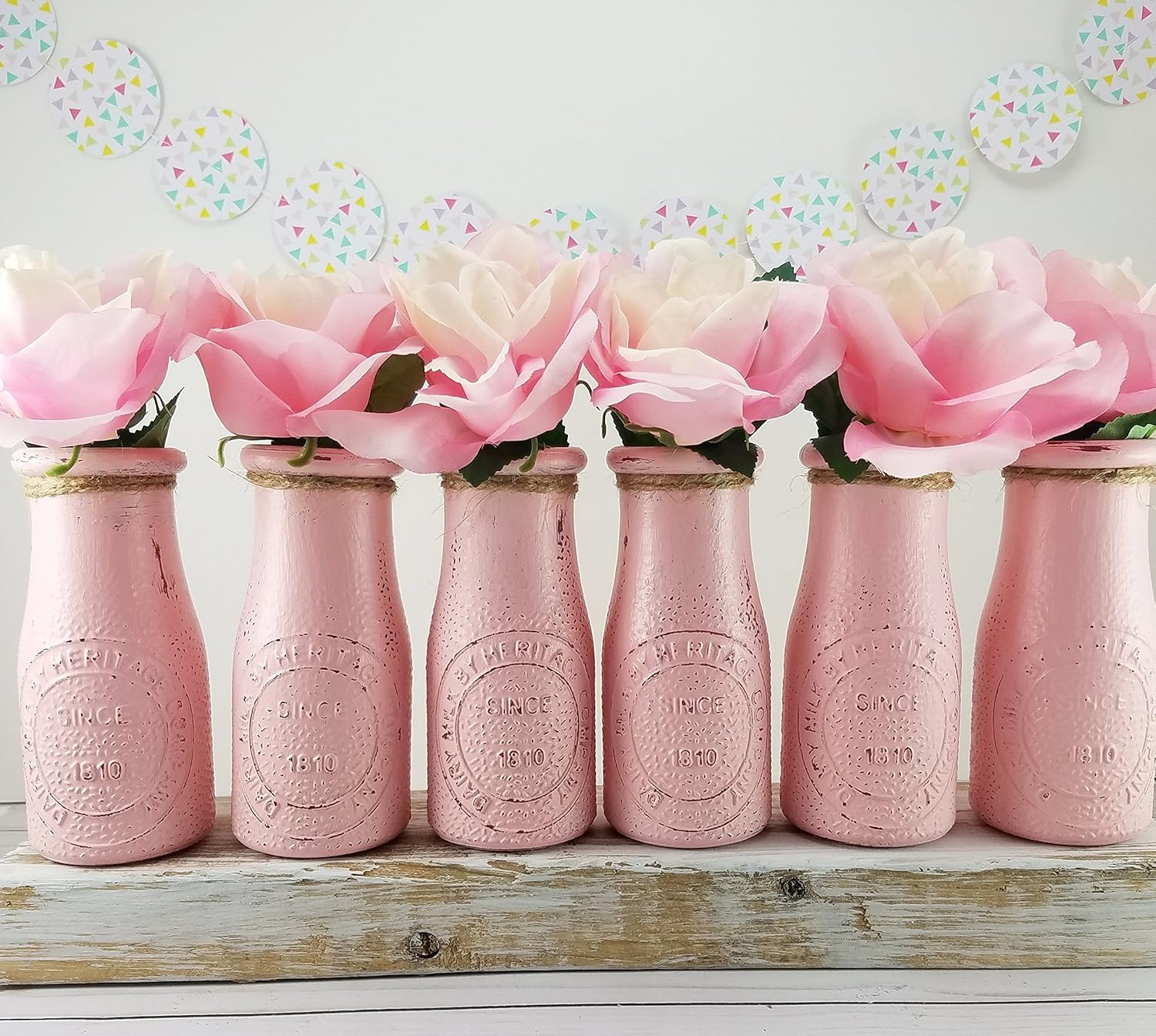 Amazon Com Milk Bottles Baby Shower Centerpiece Baby Girl