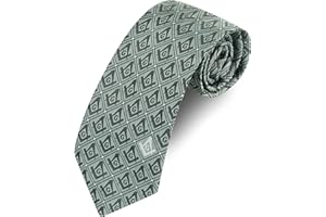 UzairUmair Masonic Regalia Craft Masons Neck knitted Woven Silk Tie with square and compass grey