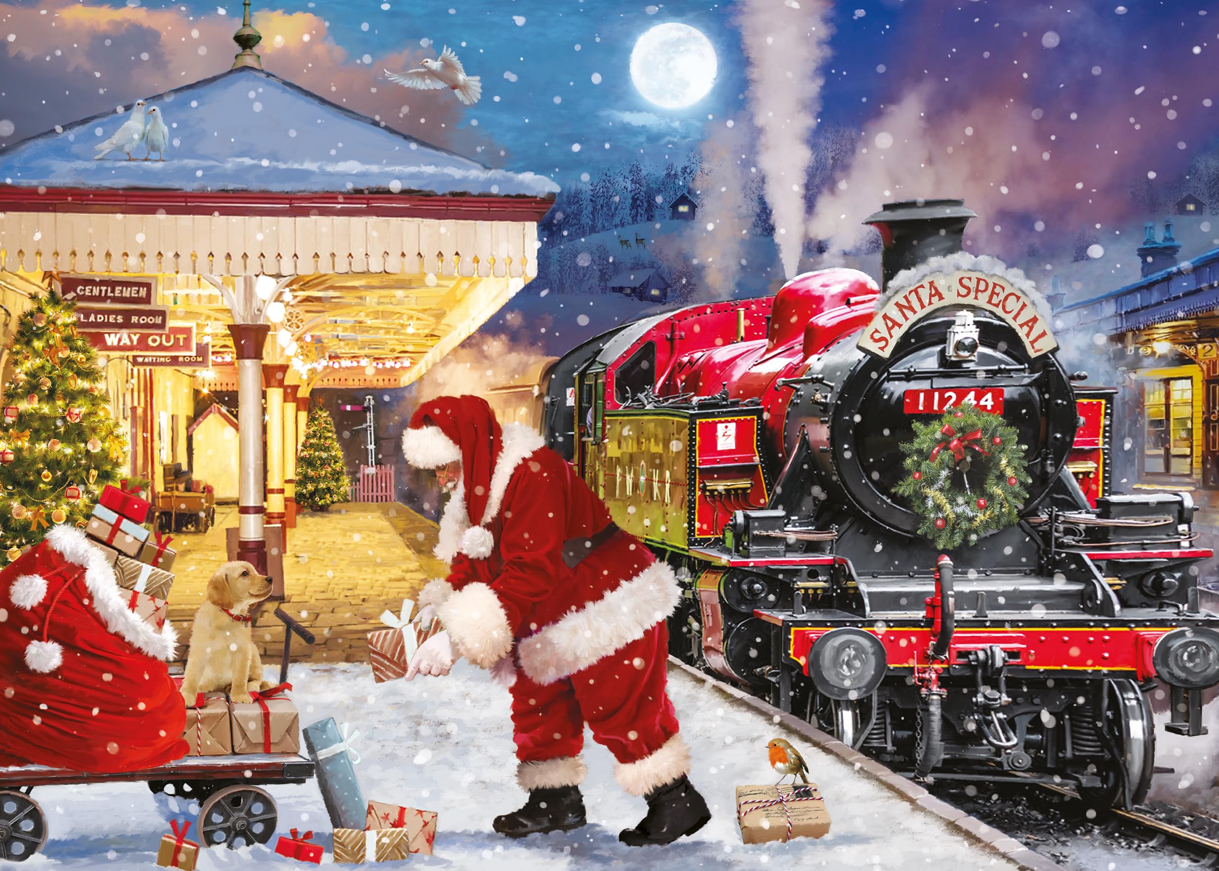 Otter House Gift Jigsaw Puzzle 1000 Piece - Midnight Delivery