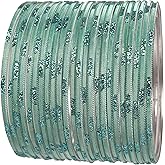 Touchstone "Colorful 2 Dozen Bangle Collection Indian Bollywood Alloy Metal Textured Designer Jewelry Bangle Bracelets Set of 24 for Women