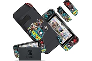 Oqplog Ghost Case for Nintendo Switch Cool Design Skeleton Skull Design Character Fashion Scratch Resistant Cases Hard Shell Cover for Girls Kids Boys Men for Switch,car