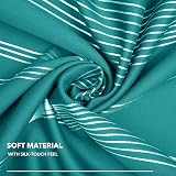 Deconovo Eyelet Curtains Silver Wave Foil Blackout 2 Panels 52x63 Inch Turquoise view 6