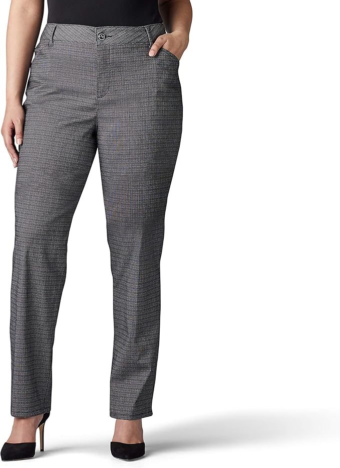 lee women's plus size relaxed fit all day straight leg pant