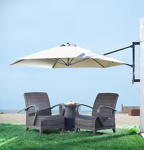 Amazon Com Mission Hills Tucson 10 Wall Umbrella Sunbrella Side Offset Cantilever Patio Outdoor Market Deck Patio Umbrellas Garden Outdoor
