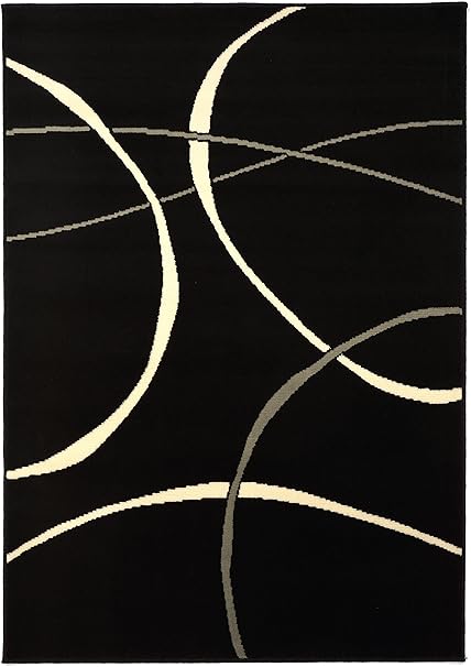 Benuta Tapis De Salon Moderne Swing Pas Cher Noir 180x280 Cm 100