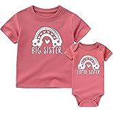 Big Sister Little Sister Matching Outfits Toddler Girl Shirt lil Sis Baby Clothes
