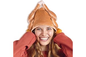 Kangaroo Thanksgiving Plush Roasted Turkey Hat for Adults - Turkey Head Costume Accessories for Thanks Giving - Silly Costumes Dress up Party Favors for Men and Women