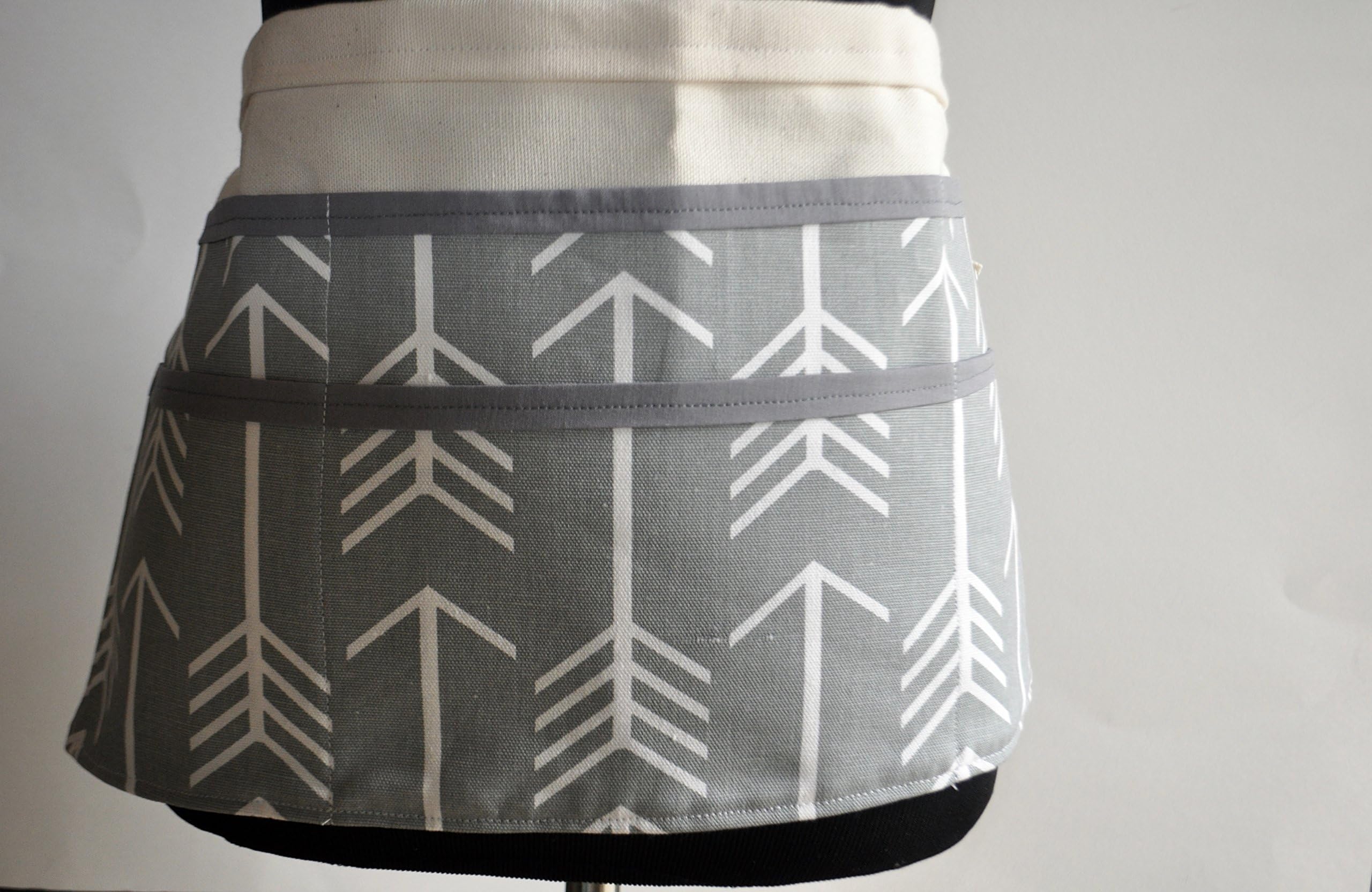 Teacher apron in gray arrows