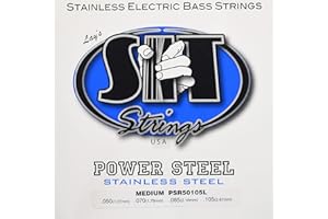 SIT Strings Power Steel Stainless Steel Bass Guitar Strings (S.I.T.), 4-String Bass Medium 50-105, PSR50105L