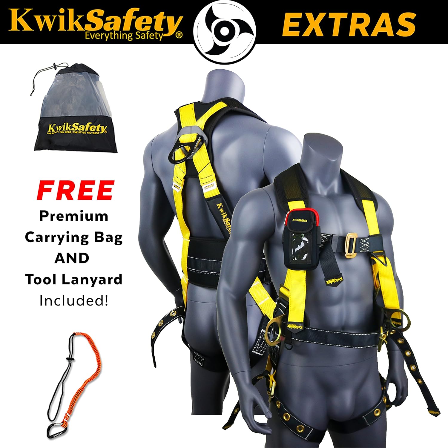 KwikSafety 6’ Lanyard Charlotte, NC 3’ Anchor ANSI OSHA PPE Fall Protection Arrest Restraint