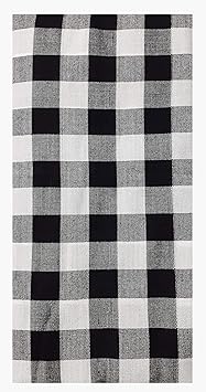 THE ANTILLES FABRICS Black White Check Pattern Stable Cotton LUNGI, Long Size