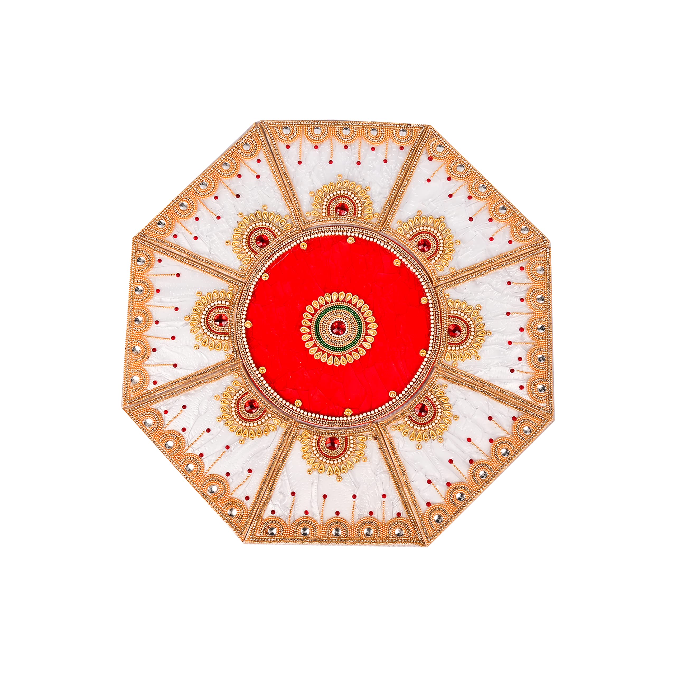 Floor Rangoli Designer Reusable Large Rangoli Acrylic Rangoli Indian Traditional Home Decor Gift for Home Interior Floor Decoration Festival Decorations and Gifting Size:- 15"