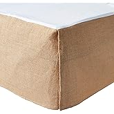 Greenland Home Burlap Bed Skirt, Natural, Queen